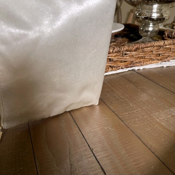 COCO Mademoiselle Satin Cosmetic Pouch - Ivory - Picture 9 of 10